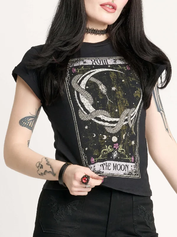 floral dressMoon Tarot  Baby Tee