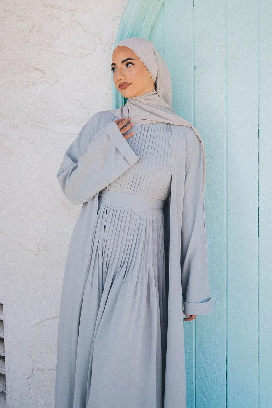 YEAR-End Sale Adina Pleat Abaya Set- Mint