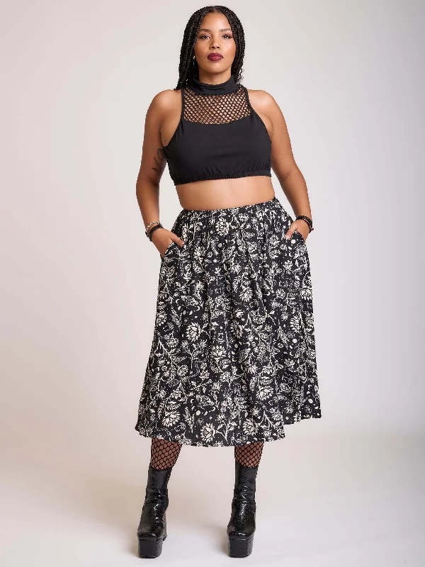 wool dressLunar Garden Witch Midi Skirt