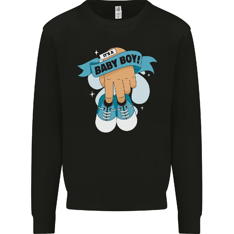 Epic Deals A Baby Boy Gender Reveal Christening Pregnancy Mens Sweatshirt Jumper