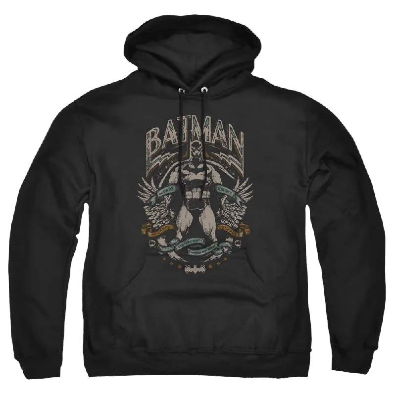 stylish pullover hoodieThe Batman (2022) Gotham Hero On Black - Pullover Hoodie