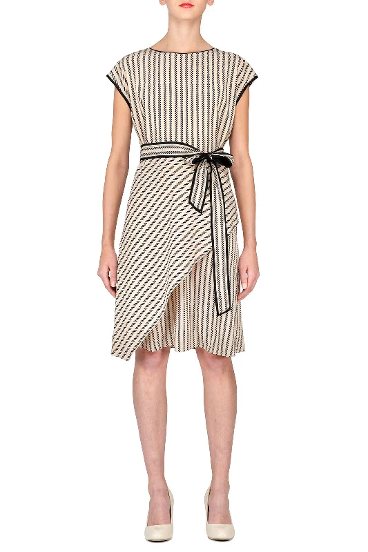 Super Savings TWO PEARS-A Line Belted Dress