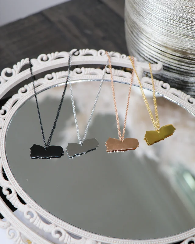 Midnight Madness Birthplace Map Necklace- Yemen