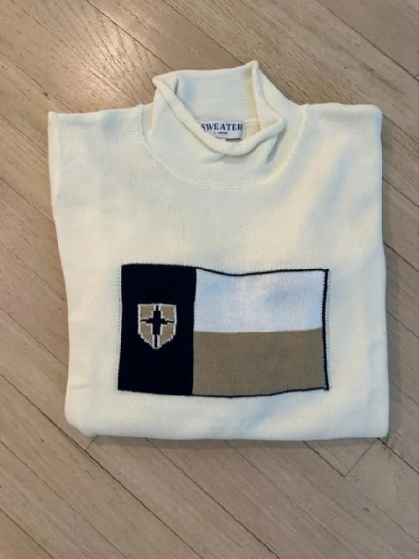 comfortable athletic sweatshirtCotton Ivory Jesuit Flag Sweater