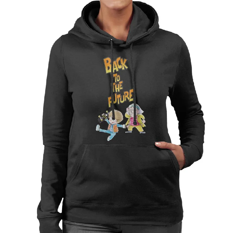 casual hoodie for menBack To The Future Marty And Doc Chibi Women's Hooded Sweatshirt