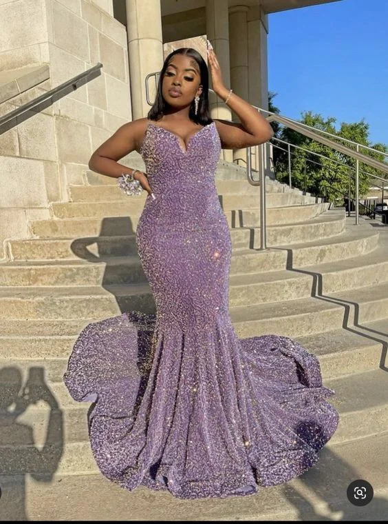 classic fit-and-flare dressSparkly Mermaid Long Prom Dress Sequins Evening Dress,DS5017