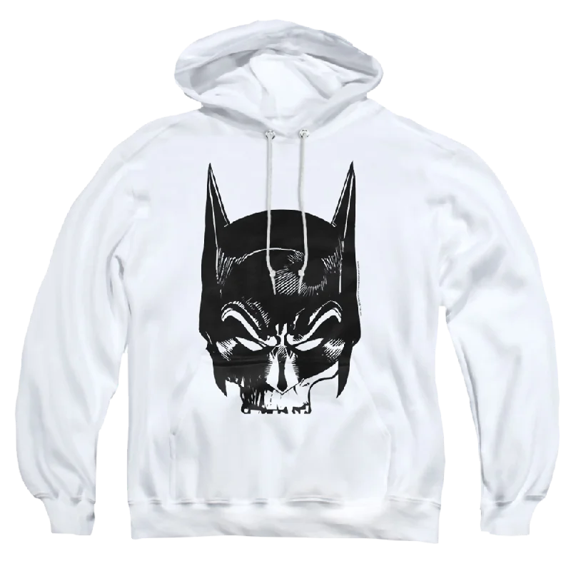 cozy hooded jacketThe Batman (2022) Skull On White - Pullover Hoodie