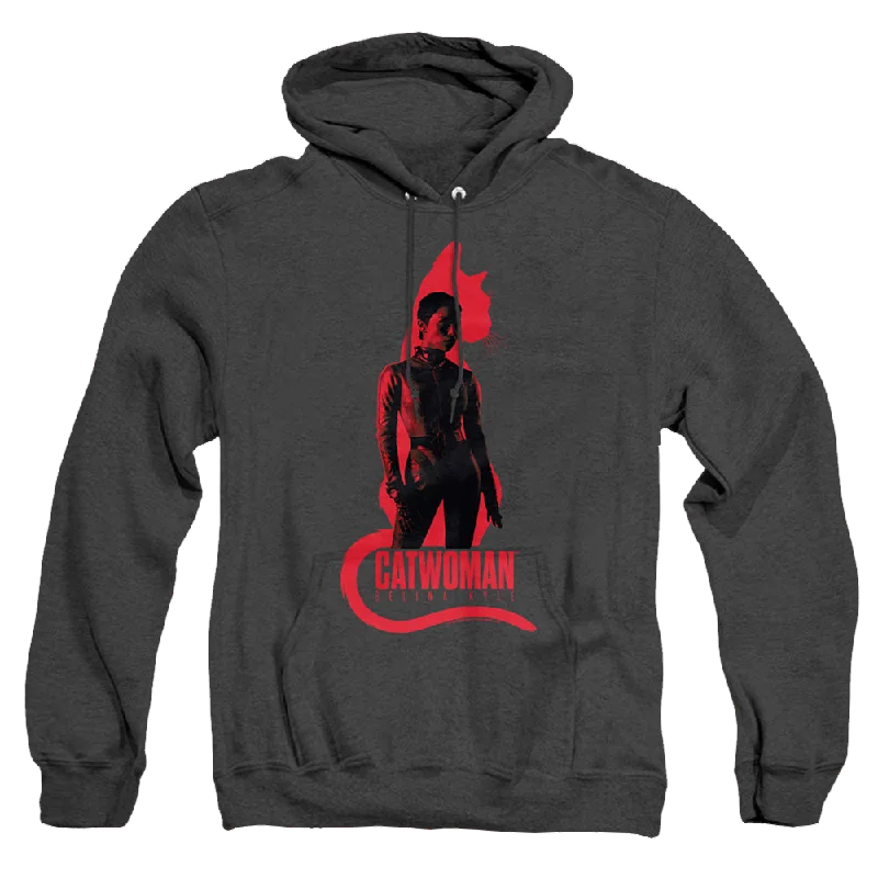 lightweight hooded sweatshirtThe Batman (2022) Selina Kyle Cat Silhouette - Heather Pullover Hoodie