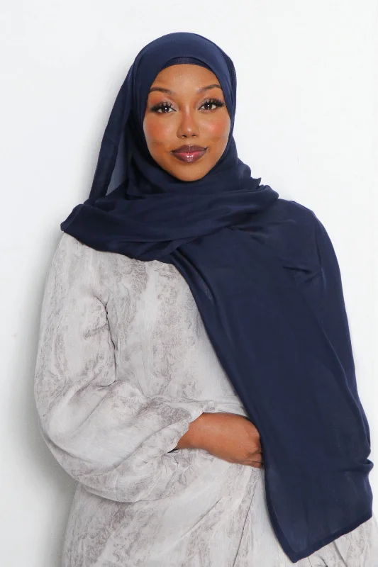 Instant Discount Rima Modal Scarf- Navy Blue
