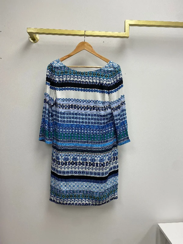 Fantastic Deals DVF 3/4 Sleeve Printed Silk Dress