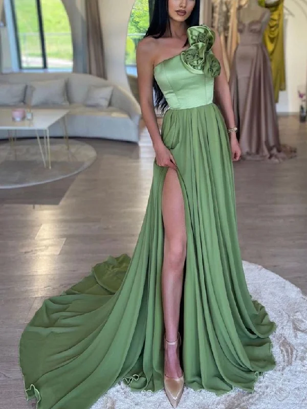 comfy maxi dressA-Line Chiffon/Satin Long Prom Dress Formal Dress,DP072