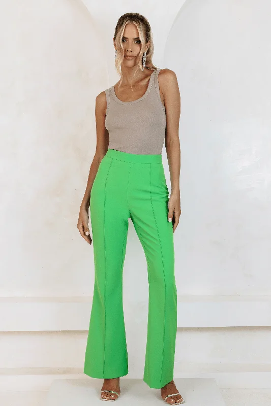 playful dressRAQUEL Fit And Flare Trouser In Apple Green