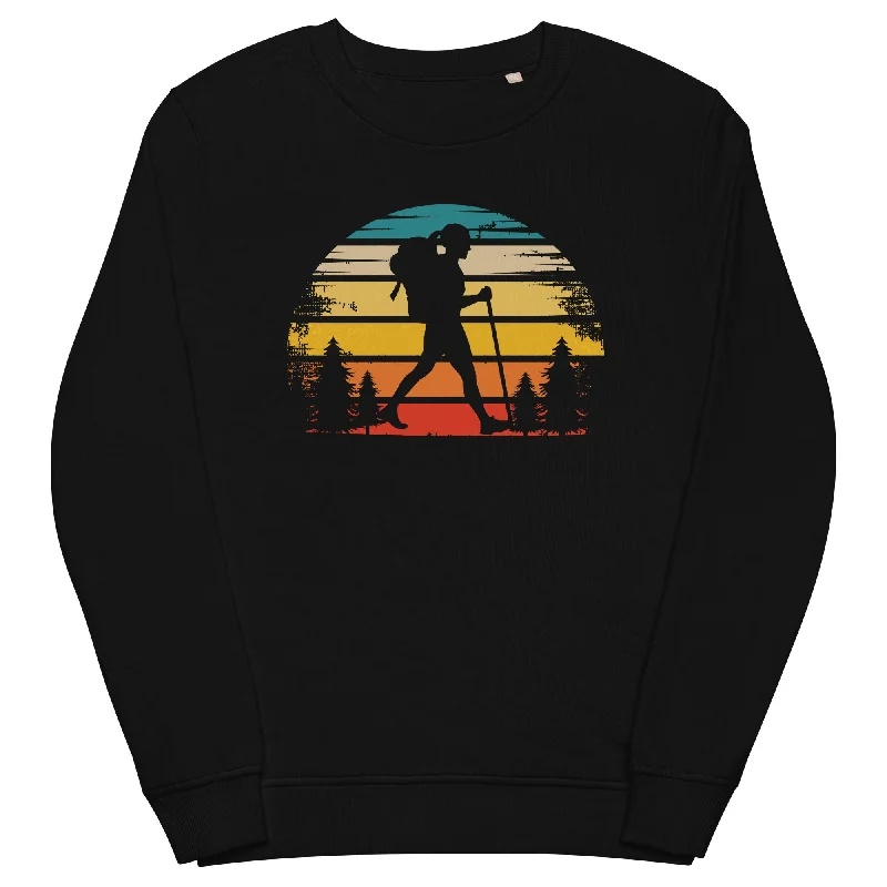 Sneak Peek Sale Retro Sonne und Wandern - Unisex Premium Organic Sweatshirt