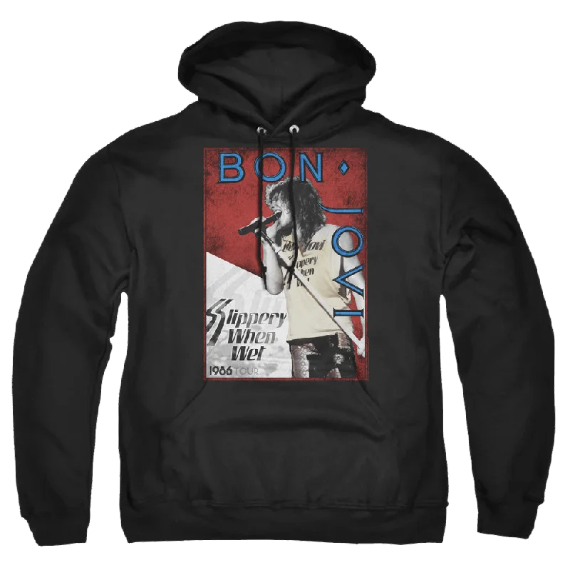 comfortable fleece hoodieBon Jovi 86 Tour - Pullover Hoodie