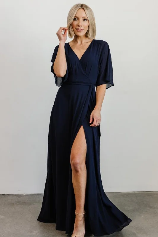 Price Cut Lilly Wrap Maxi Dress | Navy