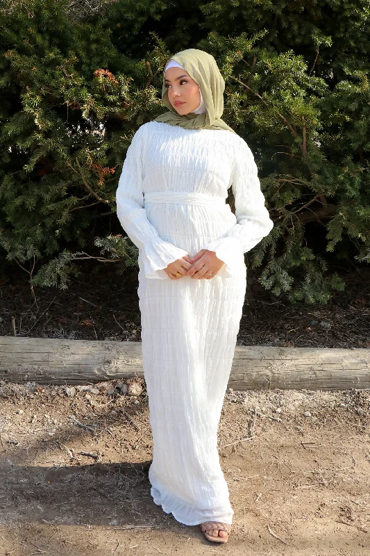 Special Savings Aya Sheath Maxi Dress - Off White