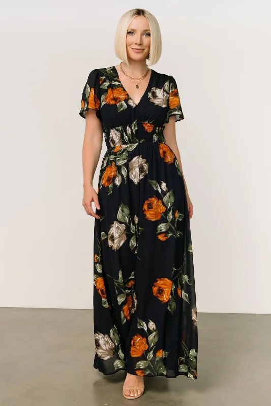 Markdowns Birdie Maxi Dress | Midnight Navy Floral