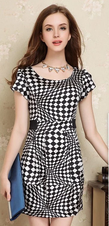 Savings Event Cap Sleeve Pleated Silk Dress