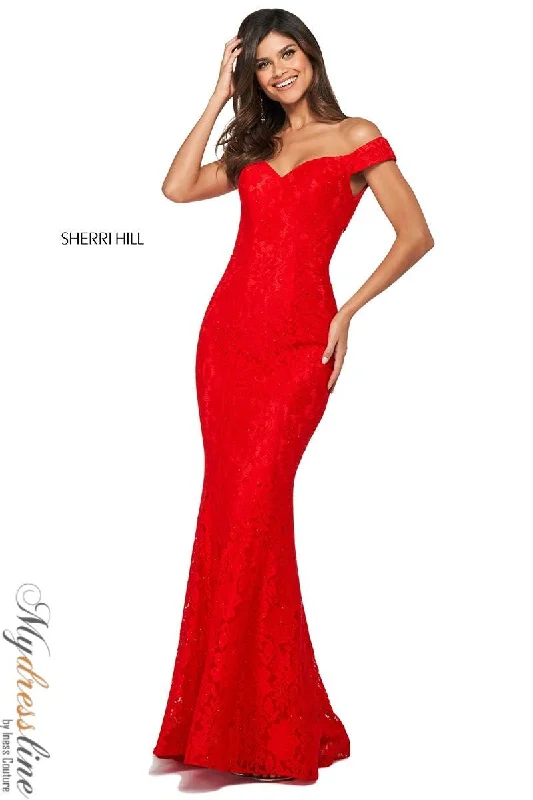 draped dressSherri Hill 53357