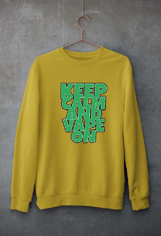 Instant Discount keep calm and vape on Unisex Sweatshirt for Men/Women