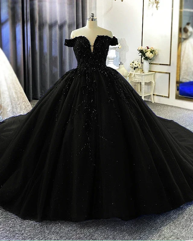 Limited Time Offer Ball Gown Black Prom Dress Long Quinceanera Dress,Sweet 16 Prom Dress  ,DS4620