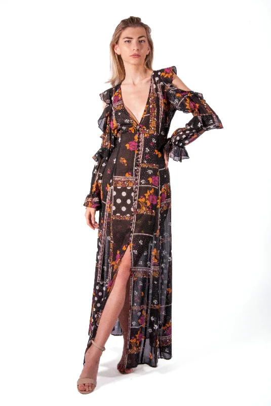 Lowest Price FOR LOVE & LEMONS- ELYSE RUFFLED MAXI DRESS