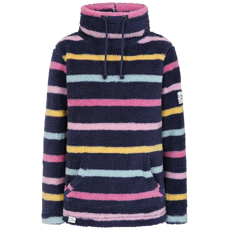 comfortable athletic sweatshirtLJ30S - Striped Roll Neck Snug - Twilight