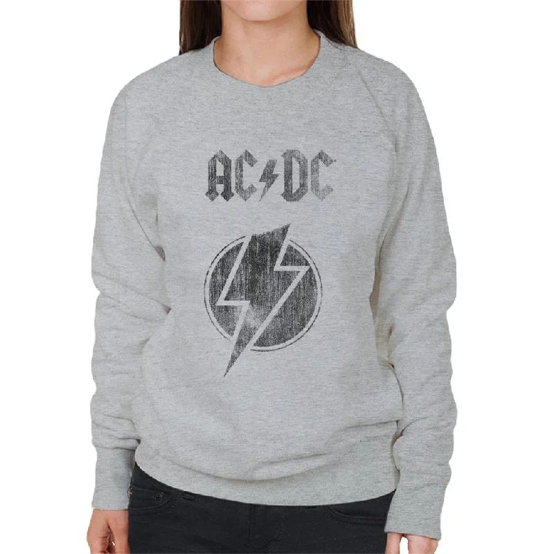 premium athletic sweatshirtACDC Logo Lightning Bolt Women's Sweatshirt