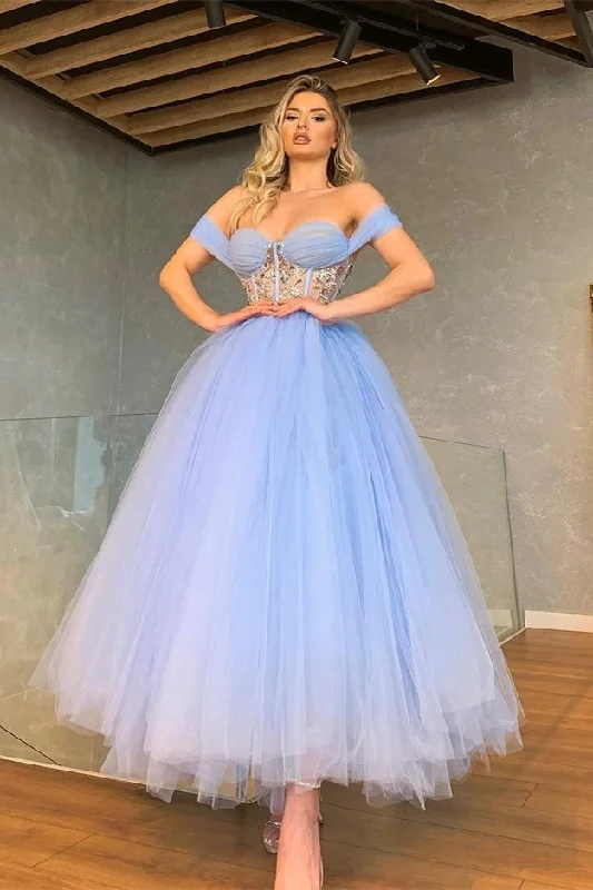 Price Fest Fabulous Off-the-Shoulder Tulle Prom Dress Sweetheart With Crystal,DS4683 Price Fest Fabulous Off-the-Shoulder Tulle Prom Dress Sweetheart With Crystal,DS4683