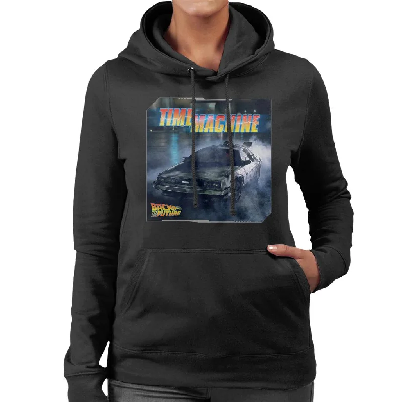 modern hoodieBack to the Future Time Machine Lightning Logo Women's Hooded Sweatshirt