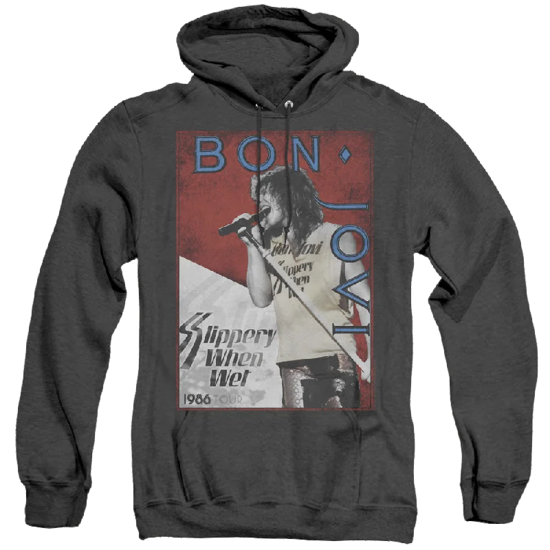 stylish hoodie for womenBon Jovi 86 Tour - Heather Pullover Hoodie