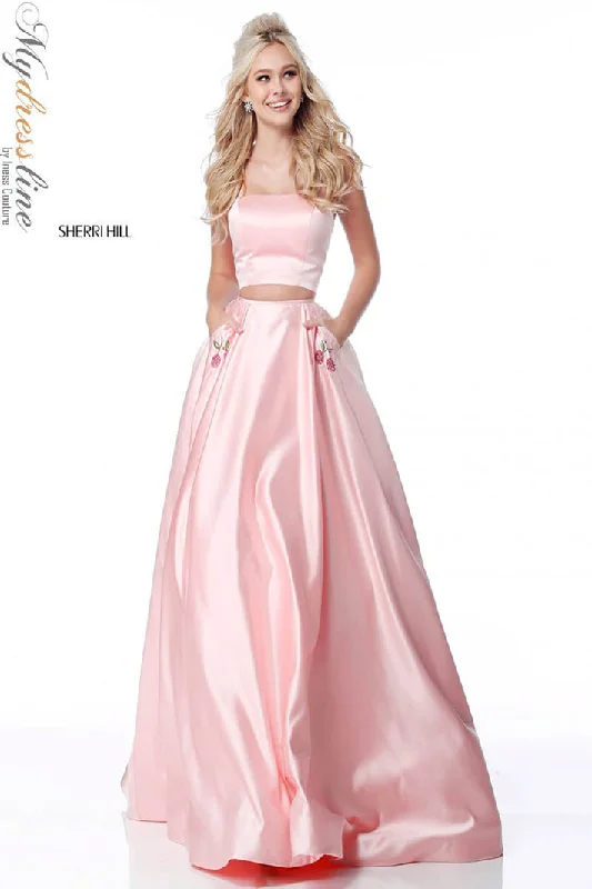 satin midi dressSherri Hill 51813