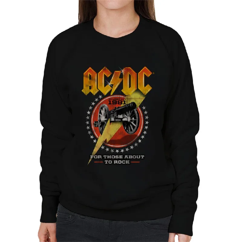 versatile gym hoodieAC/DC For Those About To Rock 1981 Women's Sweatshirt