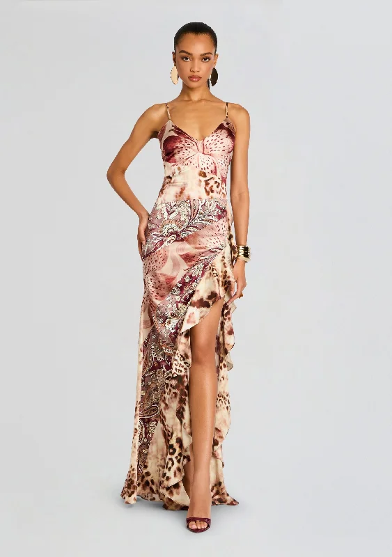 Can't Be Beat Raelynn Silk Dress
