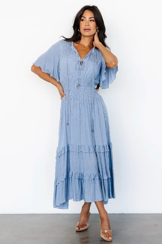 tiered dressSpell Boho Midi Dress | Whisper Blue