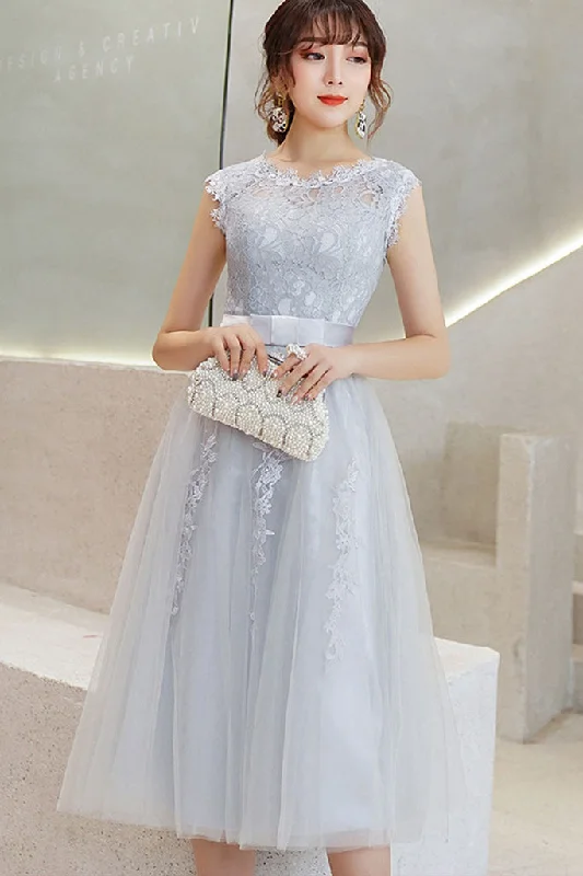 Shop and Save SLEEVELESS EMBROIDERED TULLE DRESS