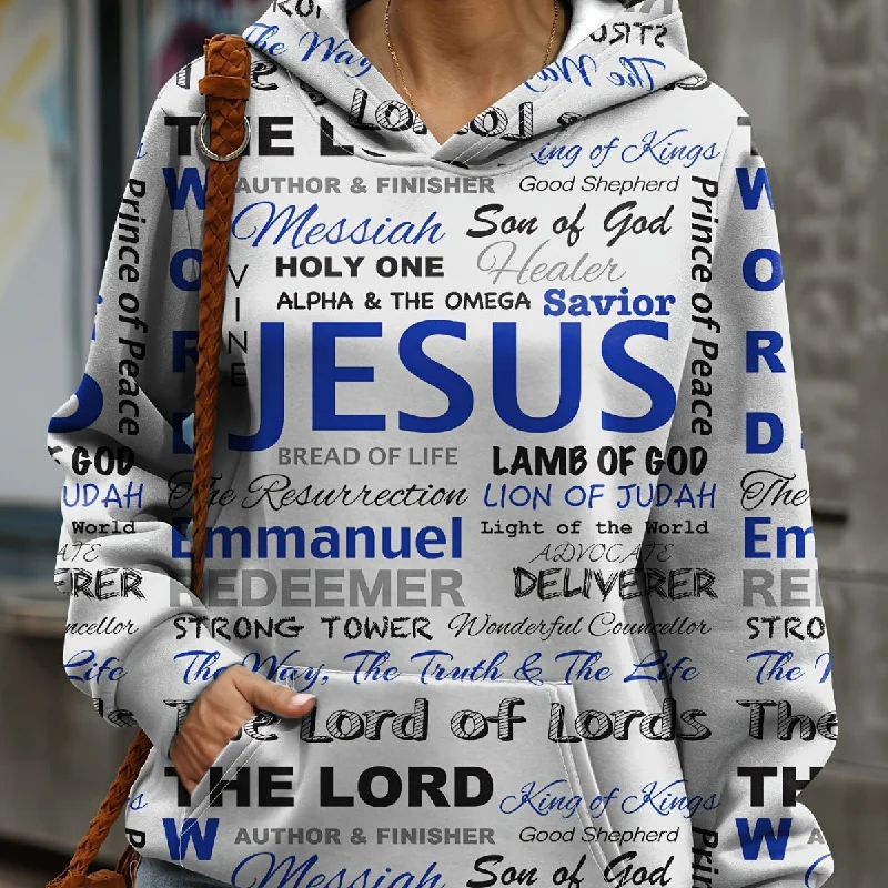 Weekend Deal European And American Letter Print Hoodie Casual Kangaroo Pocket Long Sleeve Sweatshirt