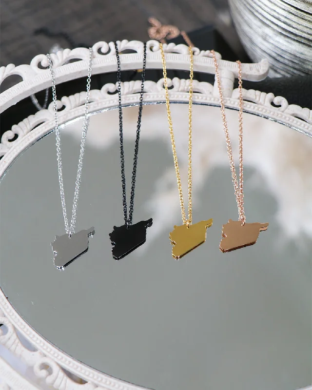 Final Markdown Birthplace Map Necklace- Syria