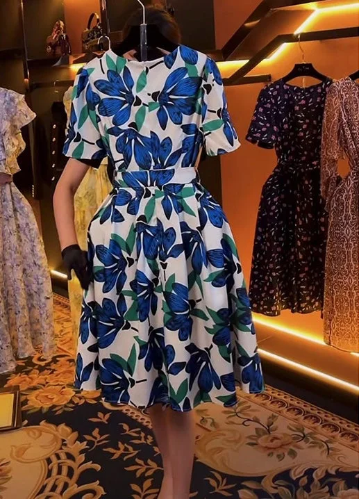 Fantastic Offers O neck slim printed dress