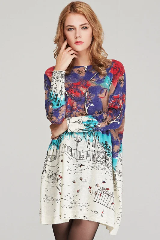 Daily Deals Long Sleeve Knit Loose Sweater Dress
