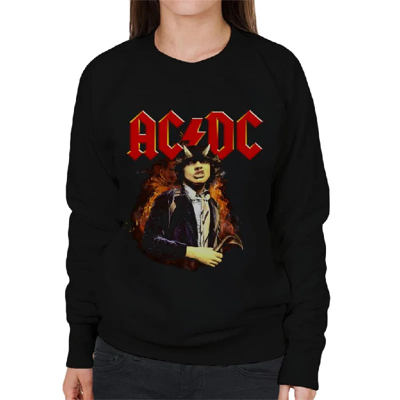 warm workout hoodieAC/DC Logo Angus Young Highway To Hell Women's Sweatshirt