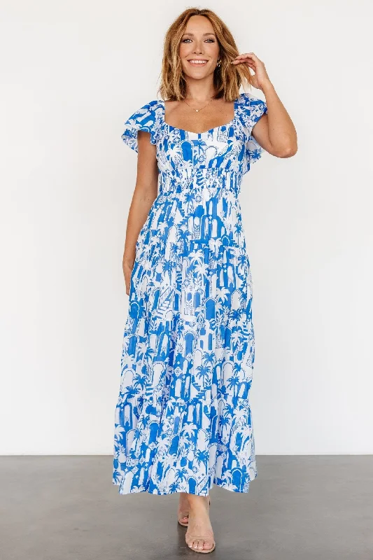 playful dressCatira Maxi Dress | Blue + White