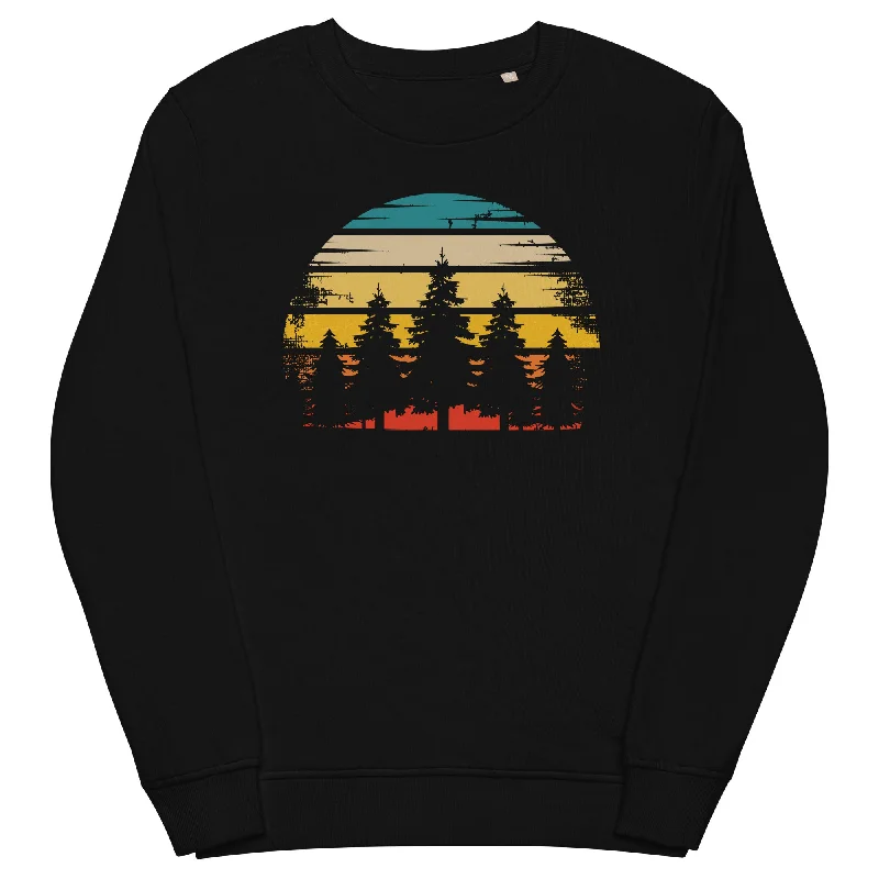 Exclusive Online Offer Retro Sonne und Bäume - Unisex Premium Organic Sweatshirt