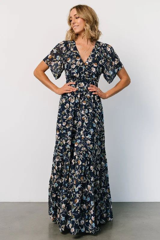 minimalistic dressKatherine Maxi Dress | Dark Blue Floral