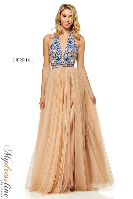 spaghetti strap dressSherri Hill 52475