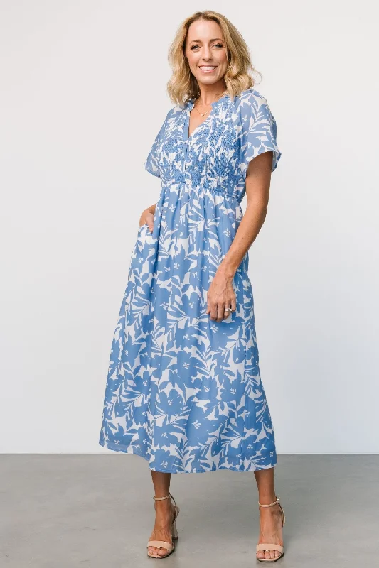 summer dressAnnise Midi Dress | Blue Floral