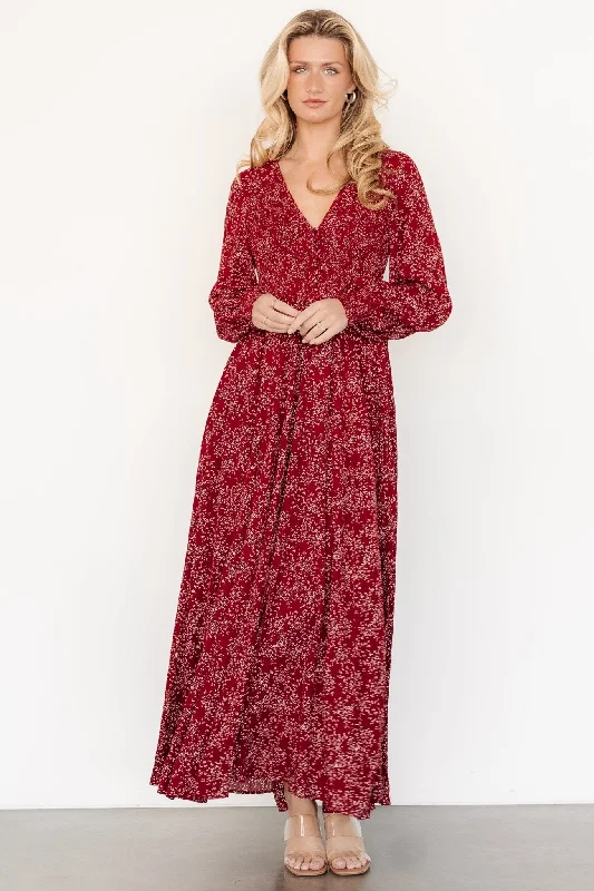 off-the-shoulder dressAnya Maxi Dress | Crimson Print