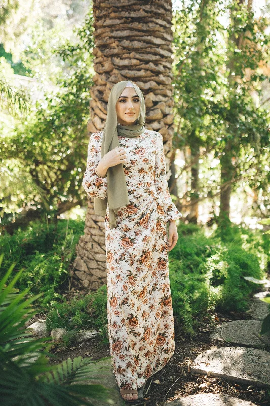 Hot Deal Hailey Floral Dress- White