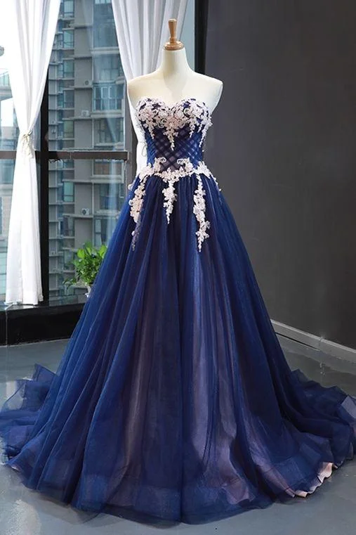 Members Only Gorgeous Prom Dresses Sweetheart Navy Blue Evening Long Dresses Lace Appliques Womens Dresses,DS4255 Members Only Gorgeous Prom Dresses Sweetheart Navy Blue Evening Long Dresses Lace Appliques Womens Dresses,DS4255