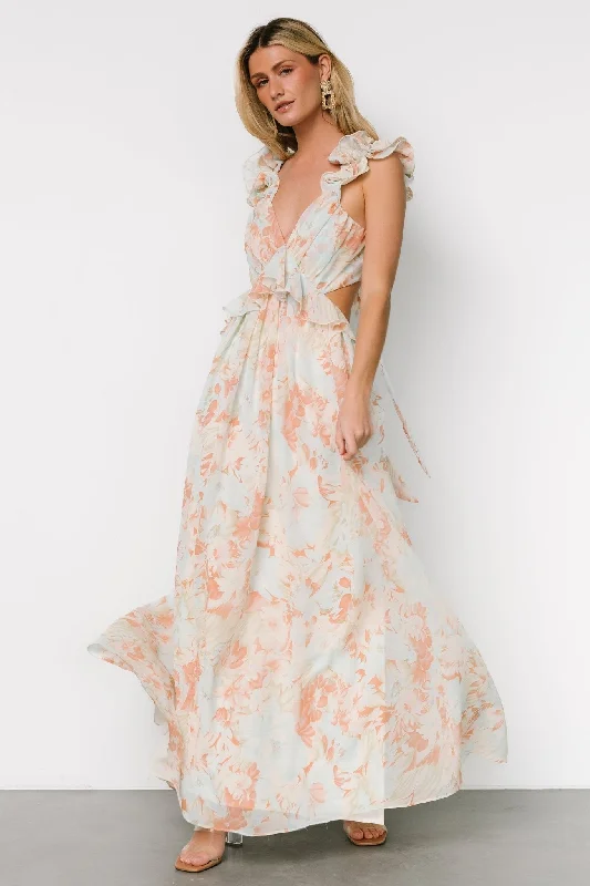 classic fit-and-flare dressBrigitta Maxi Dress | Mint Floral